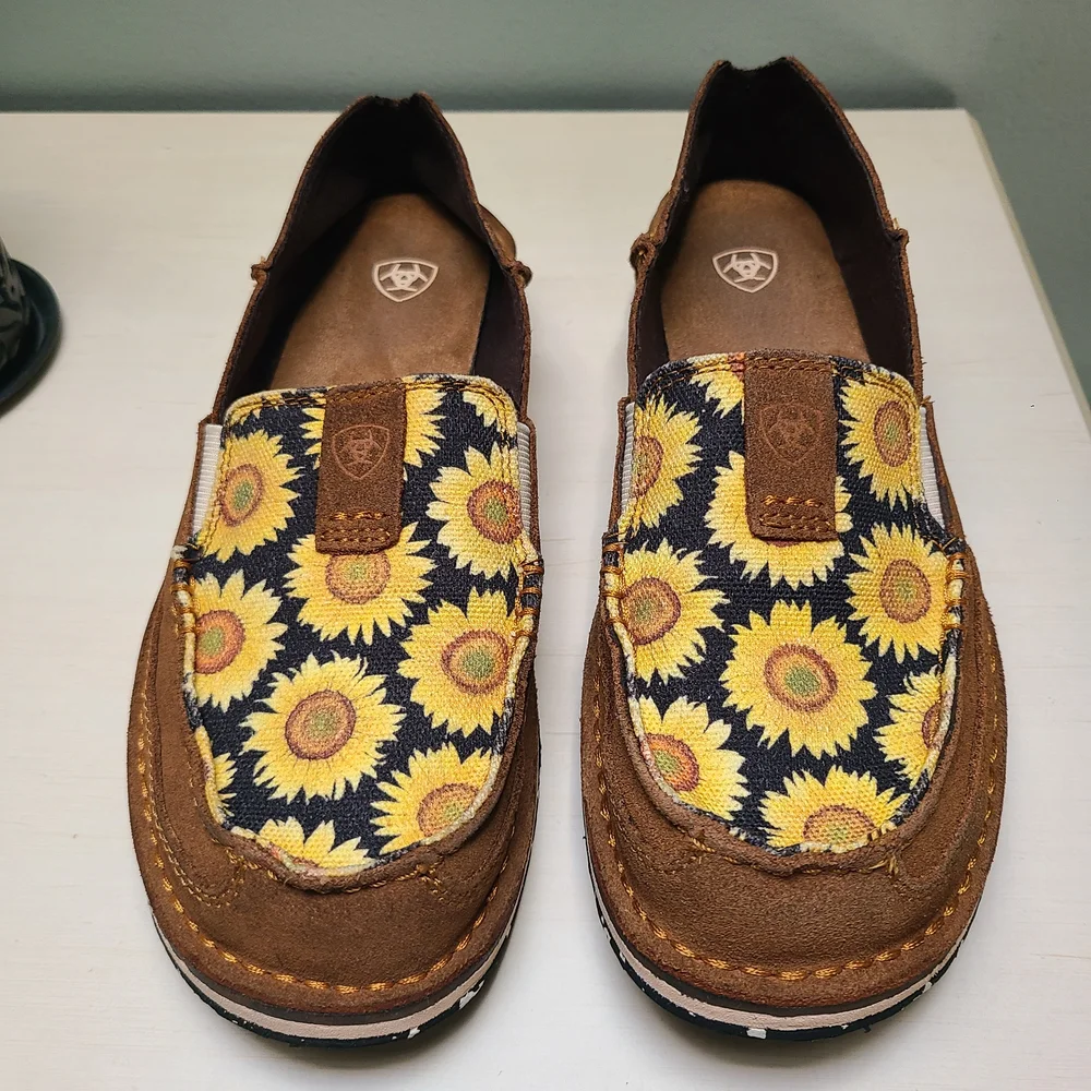 Ariat Brown Leather Loafers - Picture 3 of 6